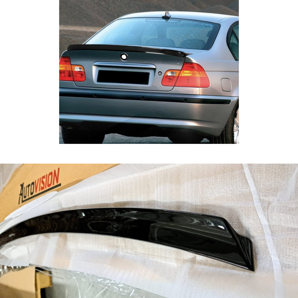 Rear Spoiler for BMW 3 Series E46 Glossy Black (1998-2006) AutoVision