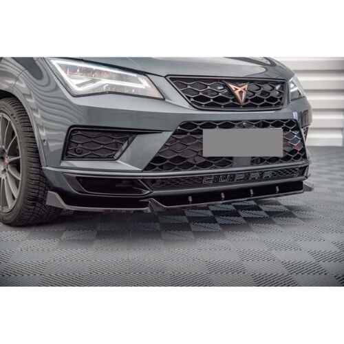 Front Bumper Lip for Cupra Ateca Max V1 2021+ Glossy Black Vacuum Plastic AutoVision