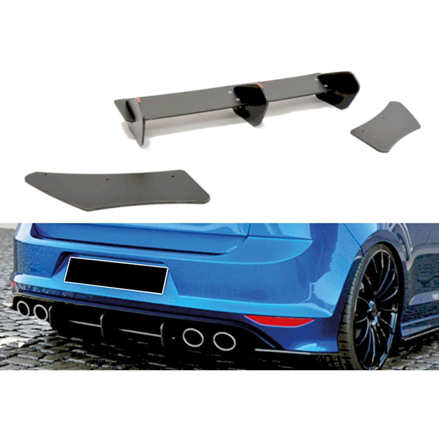 Rear Diffuser for Golf MK7 R 2013-2016 Custom Style Car Styling Body Kit Rear Spoiler Splitter