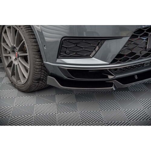 Front Bumper Lip for Cupra Ateca Max V1 2021+ Glossy Black Vacuum Plastic AutoVision