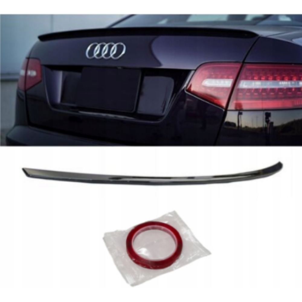 Rear Spoiler for AUDI A6 (C6) Piano Black (2005-2011) AutoVision