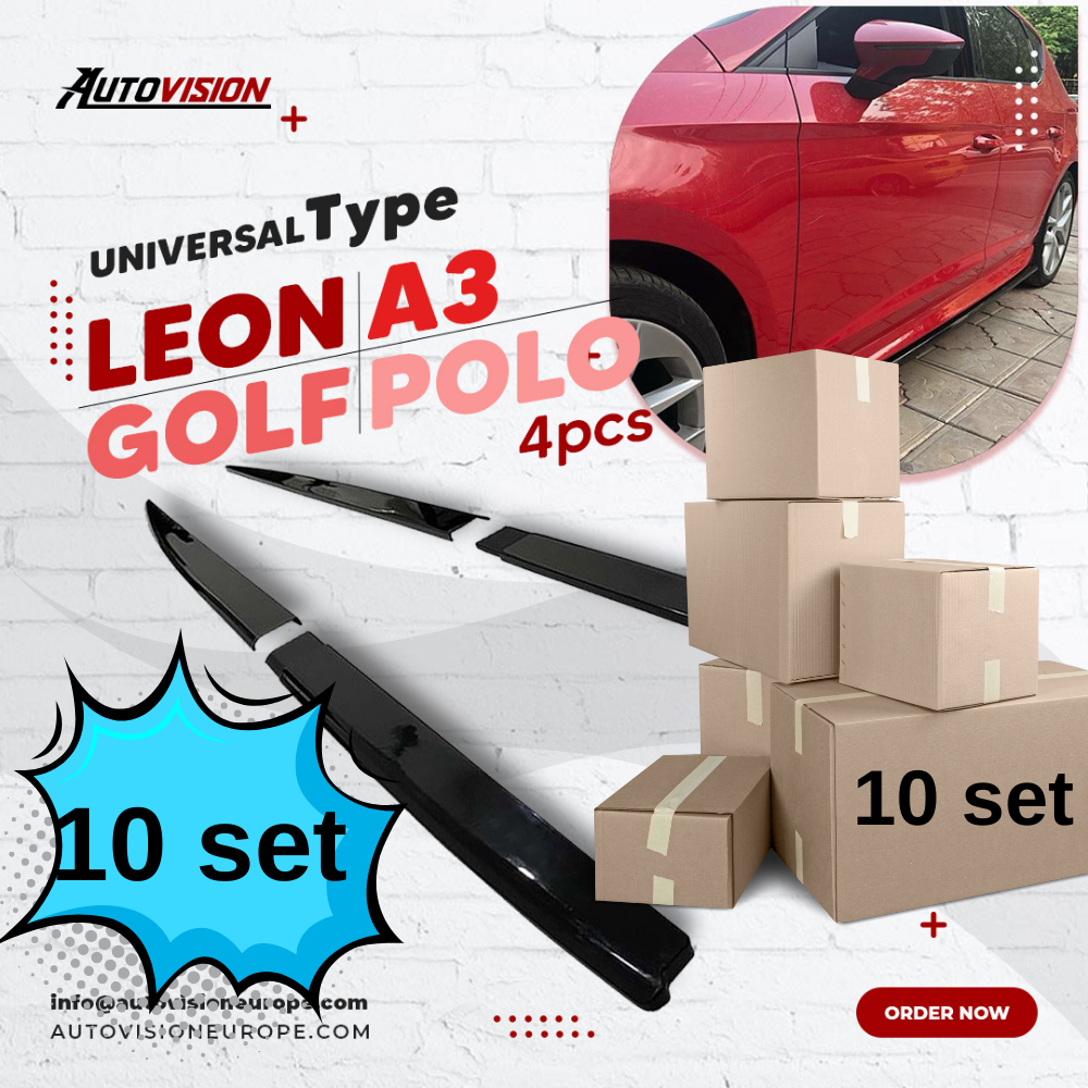 AutoVision Side Skirts Leon A3 Golf Polo Model X 10 SETS