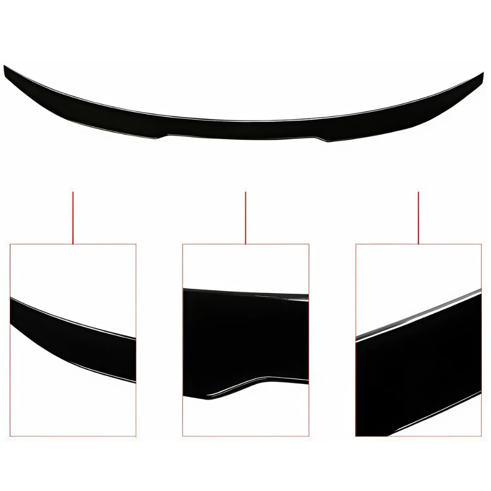 For BMW G22 4 Series Coupe 2021-2026 M4 Style Rear Trunk Spoiler Wing Piano Black Color 2 Doors