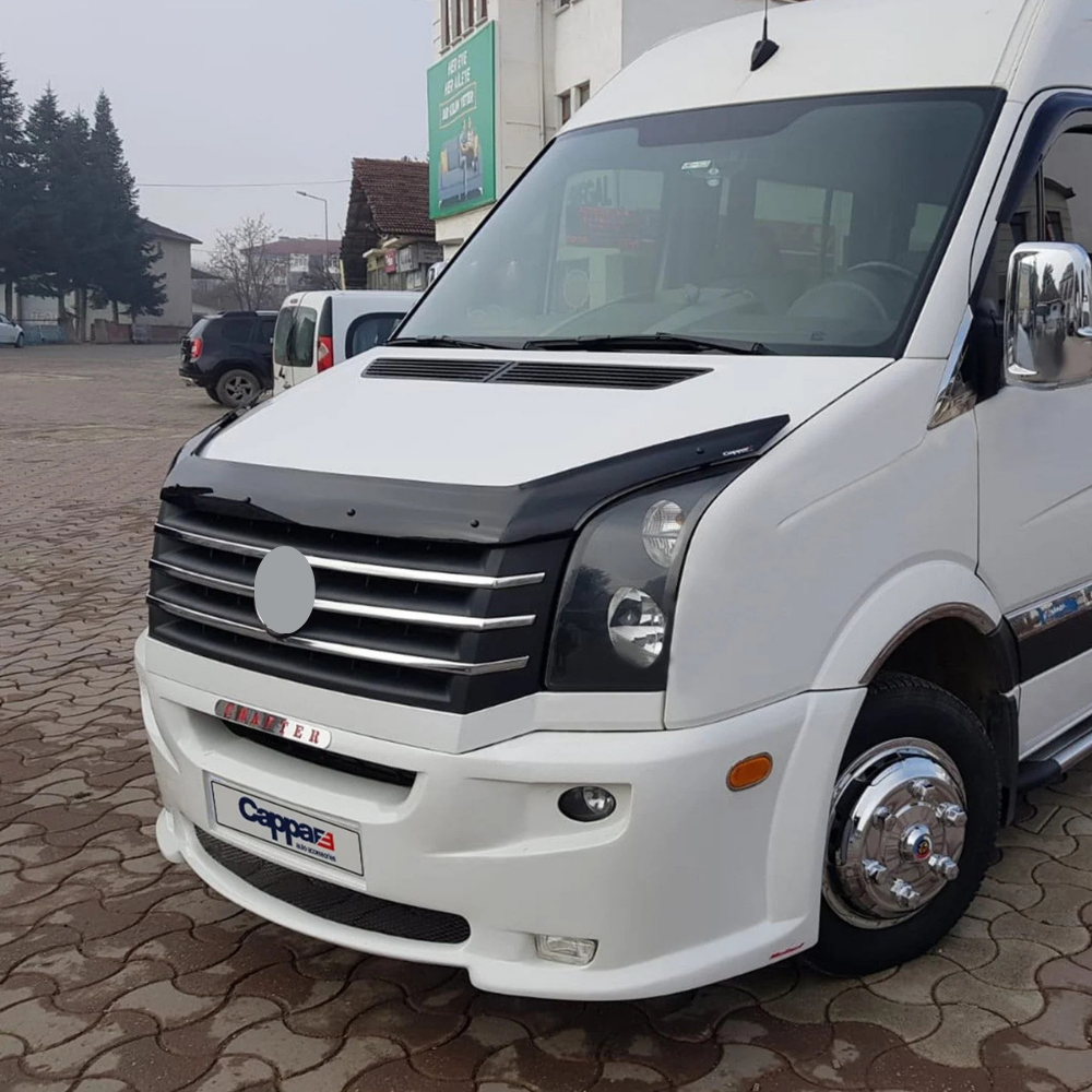 For Vw Crafter 1 (2E) 2012–2017 Bonnet Wind Deflector Front Hood Bug Guard Stone Chip Protector