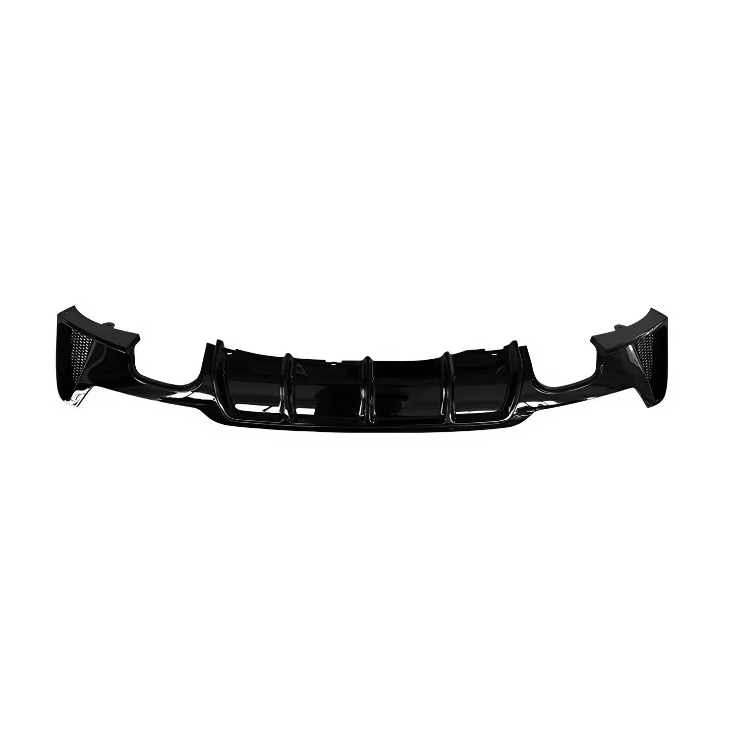 For BMW 4 Series F32 F33 F36 MP Style 2014-2020 Rear Lip Right And Left 2 Exhaust Pipes Gloss Black ABS Sporty Diffuser