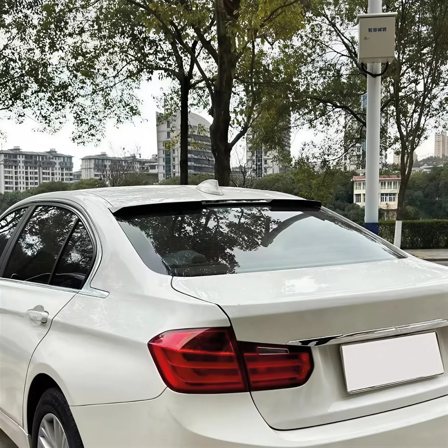 For BMW 3 Series F30 F35 F80 2012-2018 320i 325i 328i 335i 340i M4 Style Roof Wing Spoiler Gloss Piano Black ABS Plastic
