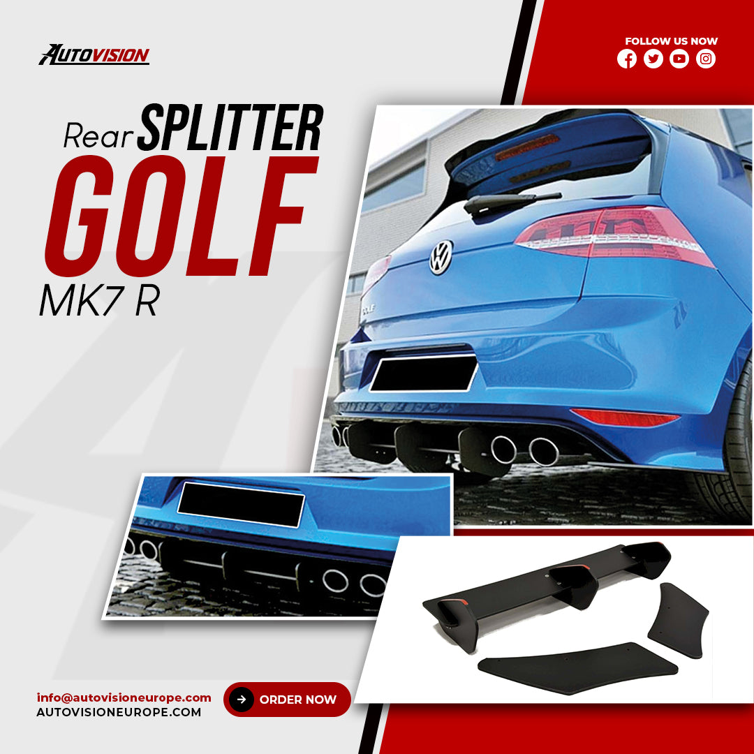 Rear Diffuser for Golf MK7 R 2013-2016 Custom Style Car Styling Body Kit Rear Spoiler Splitter