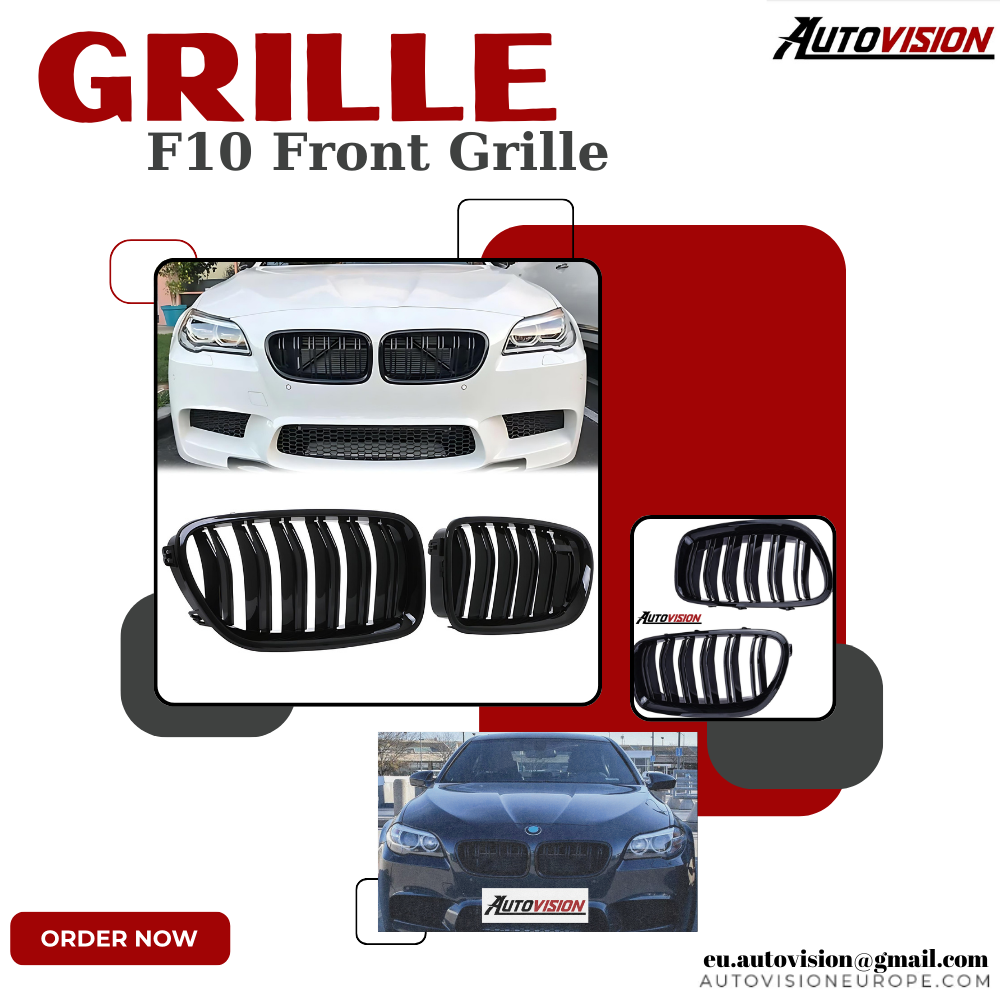Autovision for 2010-2016 BMW 5 Series F10 Front Grille - PAINTED