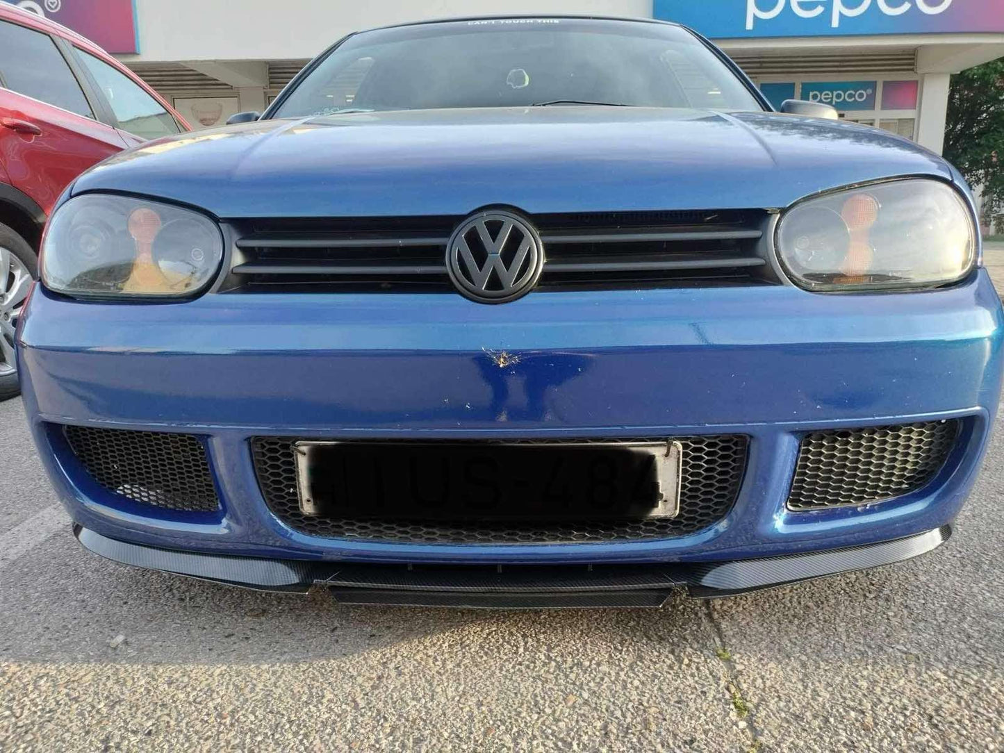 AutoVision NEW Cupra Bat-Lip 4 Pcs./CARBON COATED - Front Bumper Lip All Cars Universal Model