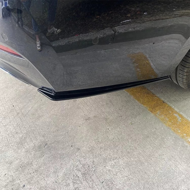Rear Side Splitter BMW 5 Series G30 2018-2020 Glossy Black ABS Plastic AutoVision