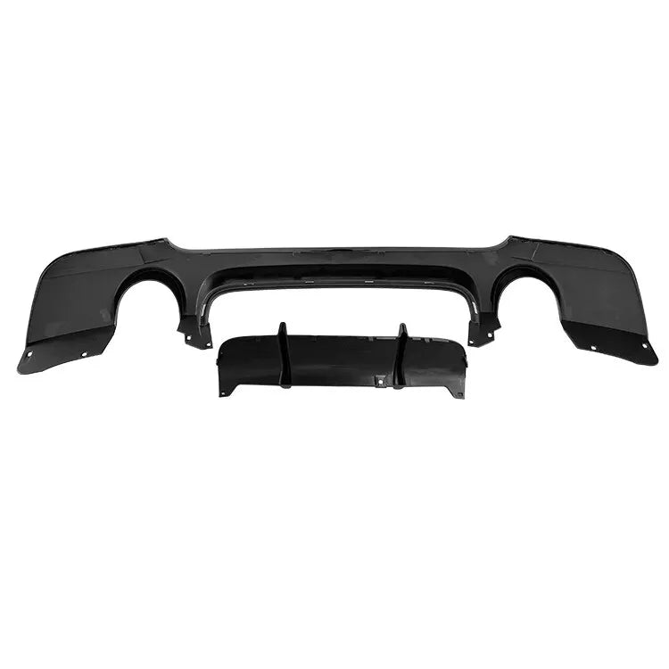 Rear Bumper Diffuser Lip For BMW 3 Series E92 P Style Glossy Black ABS Plastic AutoVision