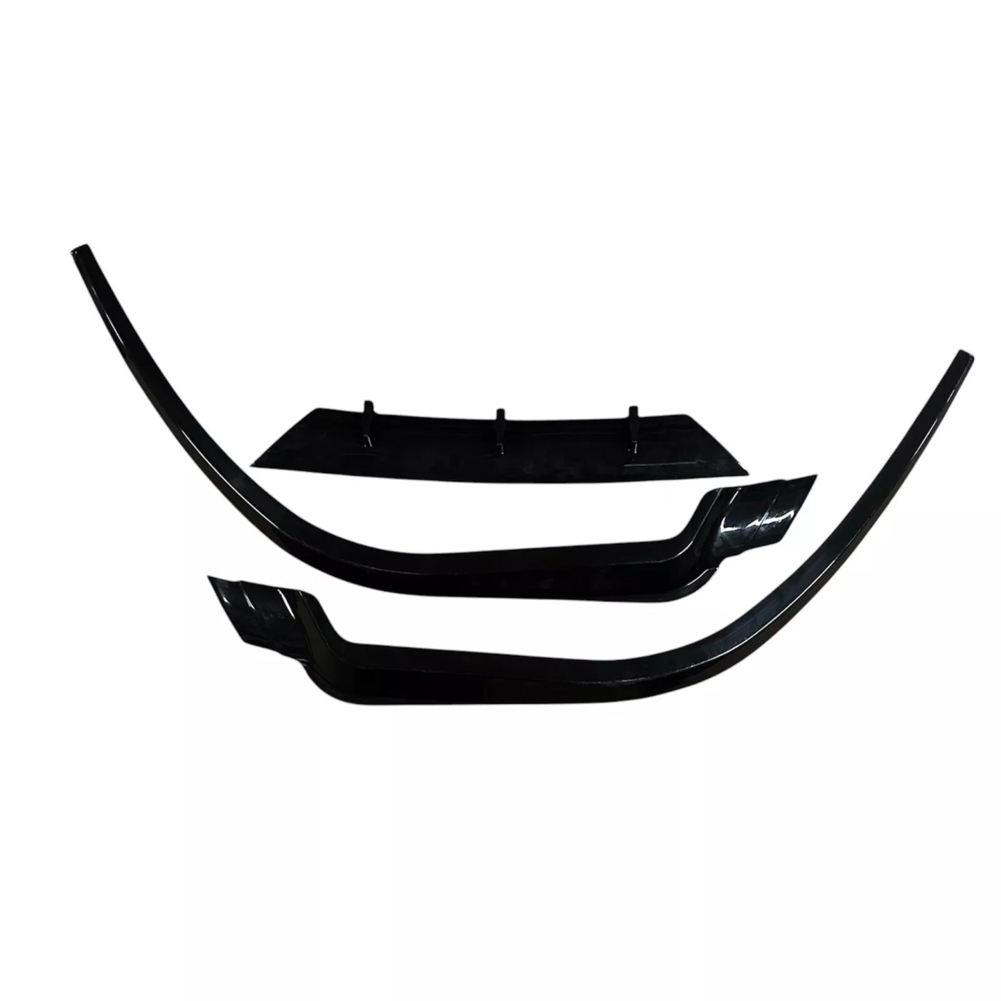Universal Front Lip 3 Parts Bumper Compatible With All Cars Glossy Black Color