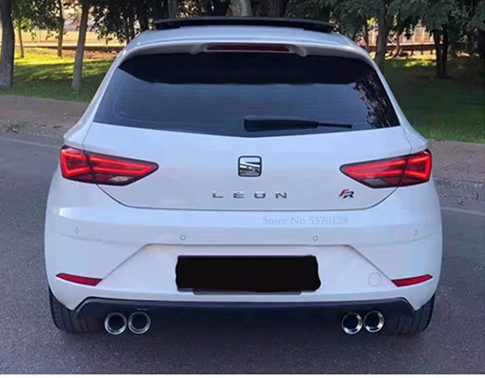 Seat Leon MK3 Rear Spoiler 2012-2019 Glossy Black ABS Plastic AutoVision