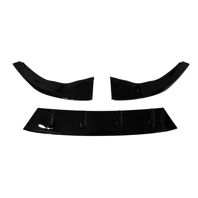 Golf 8 GTI 3 Parts Style Front Lip Glossy Black ABS Plastic AutoVision
