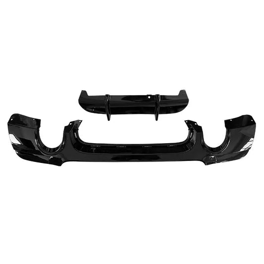 Rear Bumper Diffuser Lip For BMW 3 Series E92 P Style Glossy Black ABS Plastic AutoVision