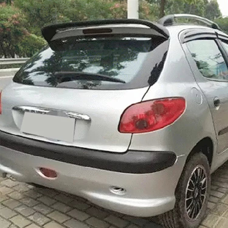 Peugeot 206 Rear Spoiler Glossy Black ABS Plastic AutoVision