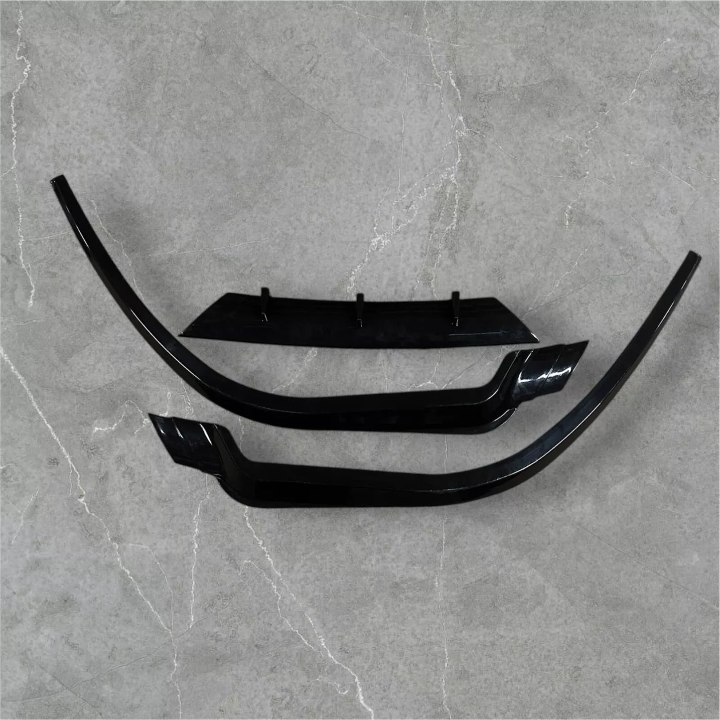 Universal Front Lip 3 Parts Bumper Compatible With All Cars Glossy Black Color
