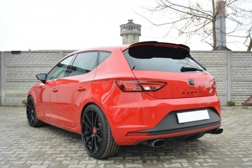 Seat Leon Side Wing (For 5 Doors Sport Car) 2013-2018 Glossy Black ABS Plastic AutoVision