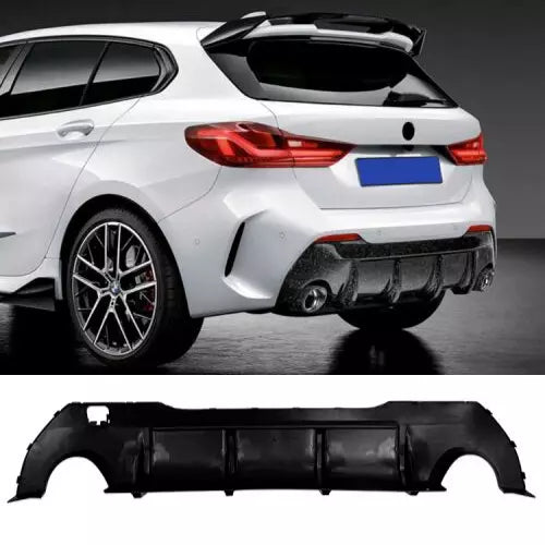 BMW 1 Series F40 Hatchback 2019-2022 Rear Lip Diffuser Glossy Black AutoVision