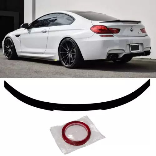 Rear Spoiler BMW 6 Series F13 Coupe M4 Style 2011-2018 Glossy Black ABS Plastic AutoVision