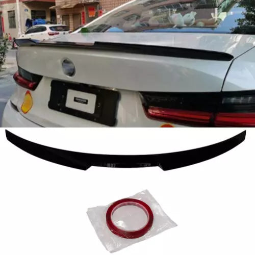 BMW 3 Series G20 M4 Style 2020 Rear Spoiler Glossy Black ABS Plastic AutoVision