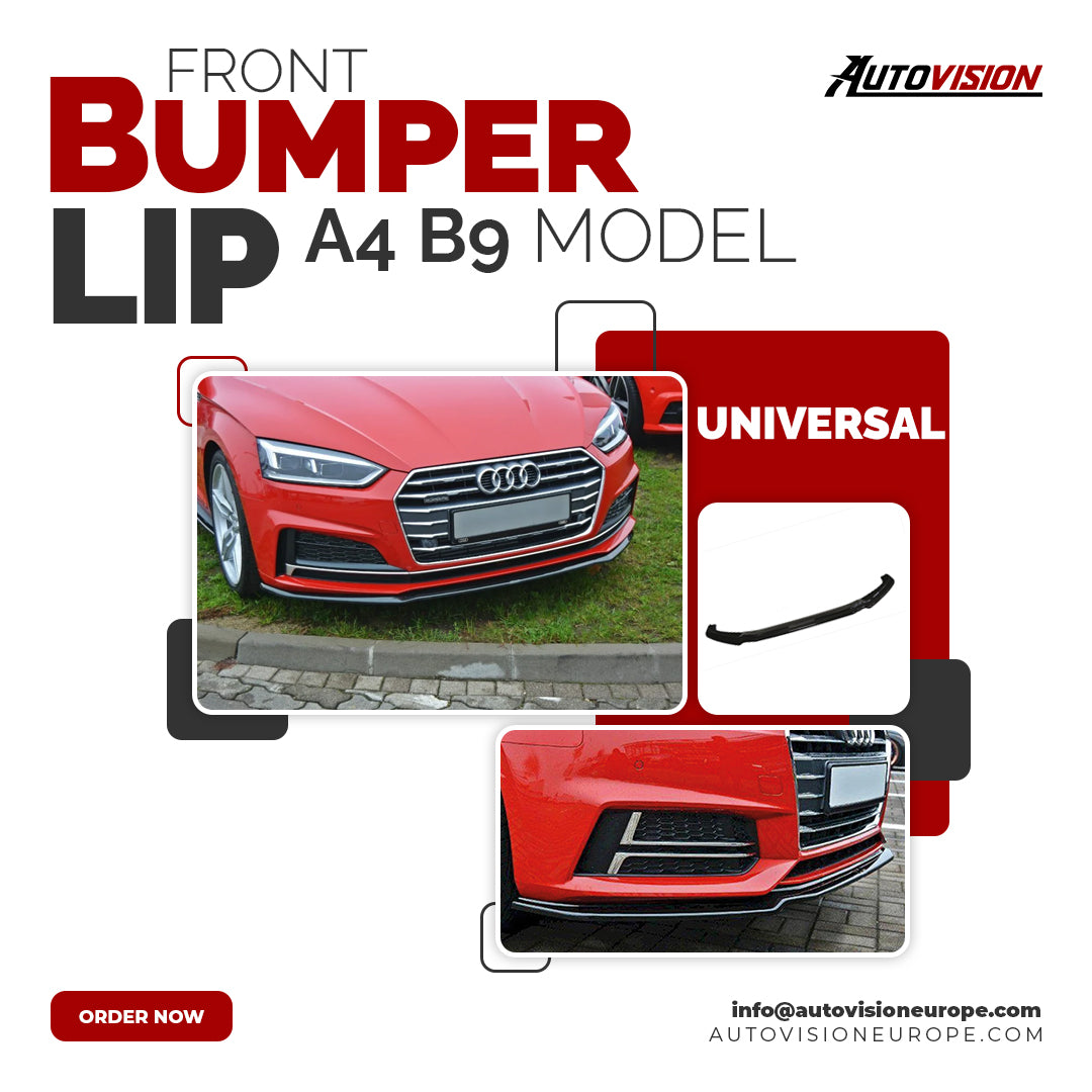 AutoVision Audi A4 B9 Front Bumper Lip All Cars Model