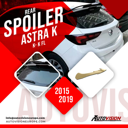 Rear Spoiler For Astra K / K FL HB 2015 2019 ABS Plastic