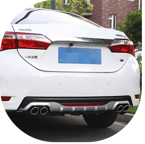 Rear Diffuser for C Type Ro Model Custom Style Car Styling Diffüser Rear Body Kit Spoiler Bumper Lip Splitter
