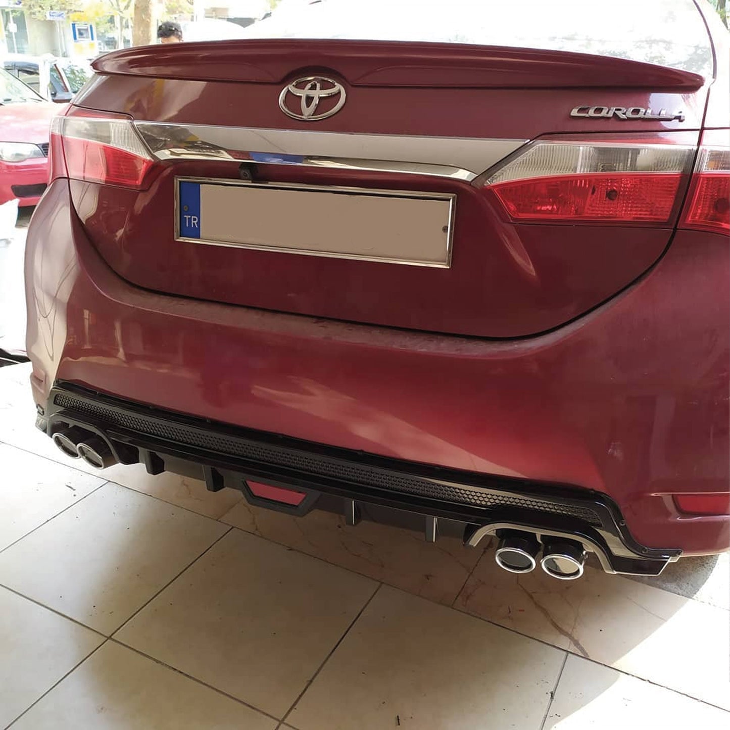 Rear Diffuser for UNI Type CO Model Custom Style Car Styling Diffüser Rear Body Kit Spoiler Bumper Lip Splitter