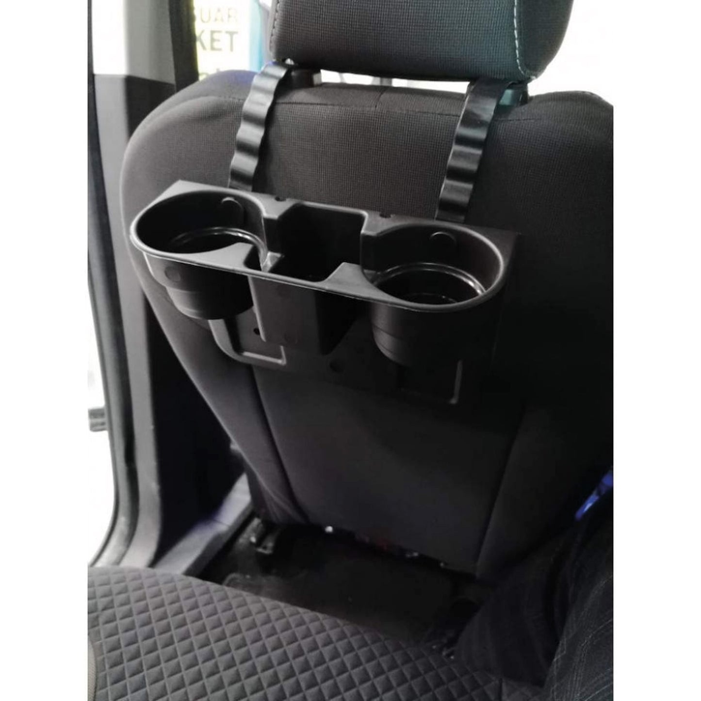 Between the Seats Back of the Seats Cup Holder Organizer Black
