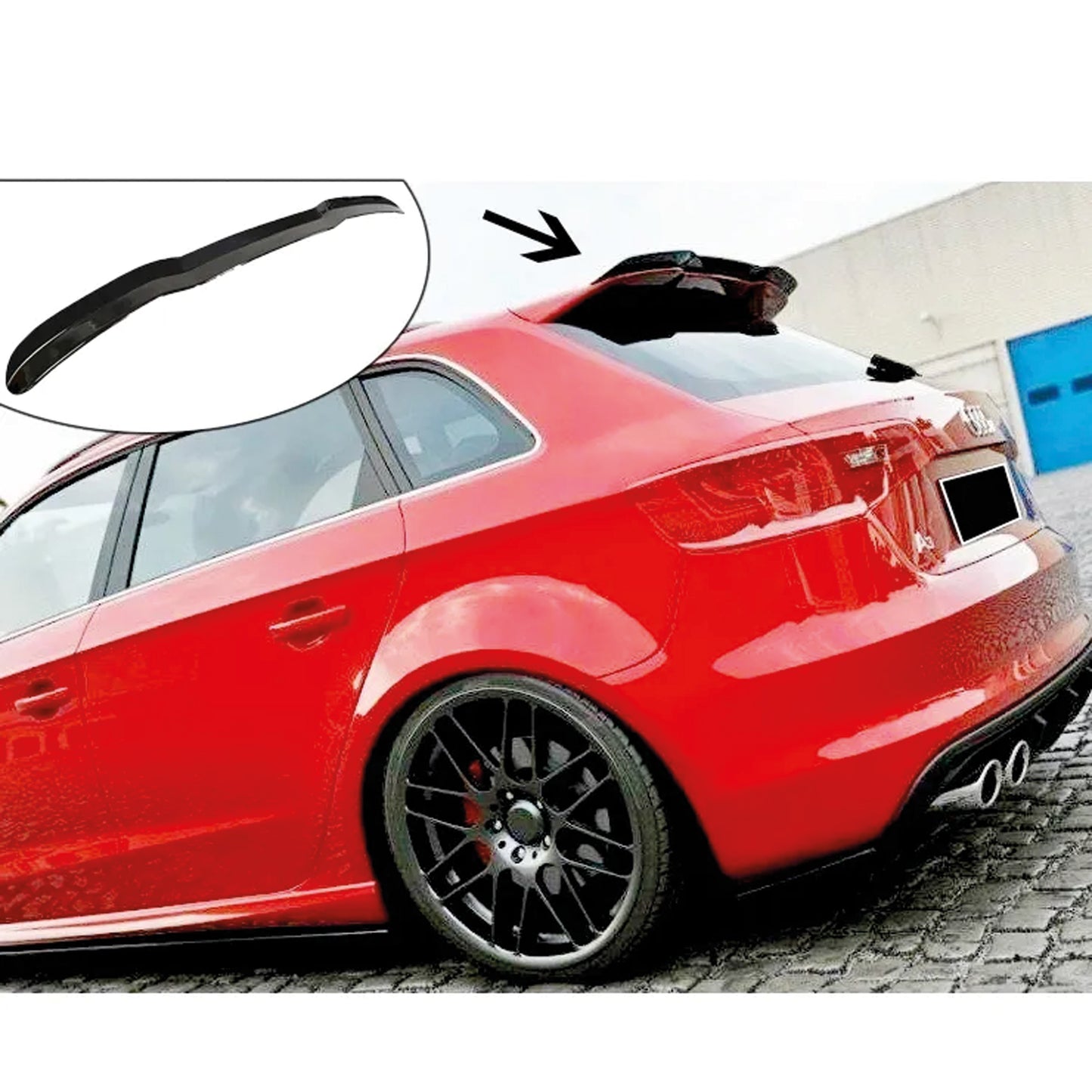 Rear Spoiler For Audi A3 8V 2012-2019 S3 ABS Plastic