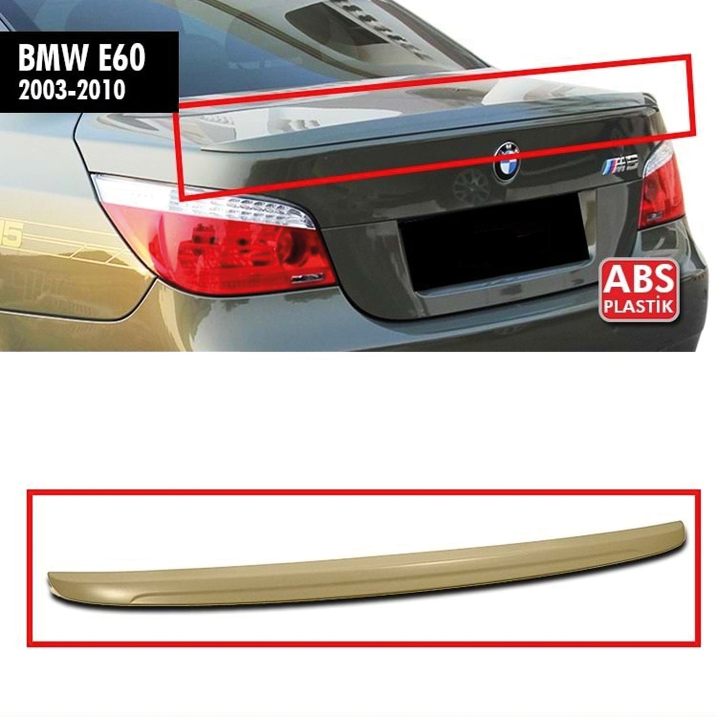 Aileron arrière pour E60 / E60 Lci M Tech 2003 2010 en plastique ABS