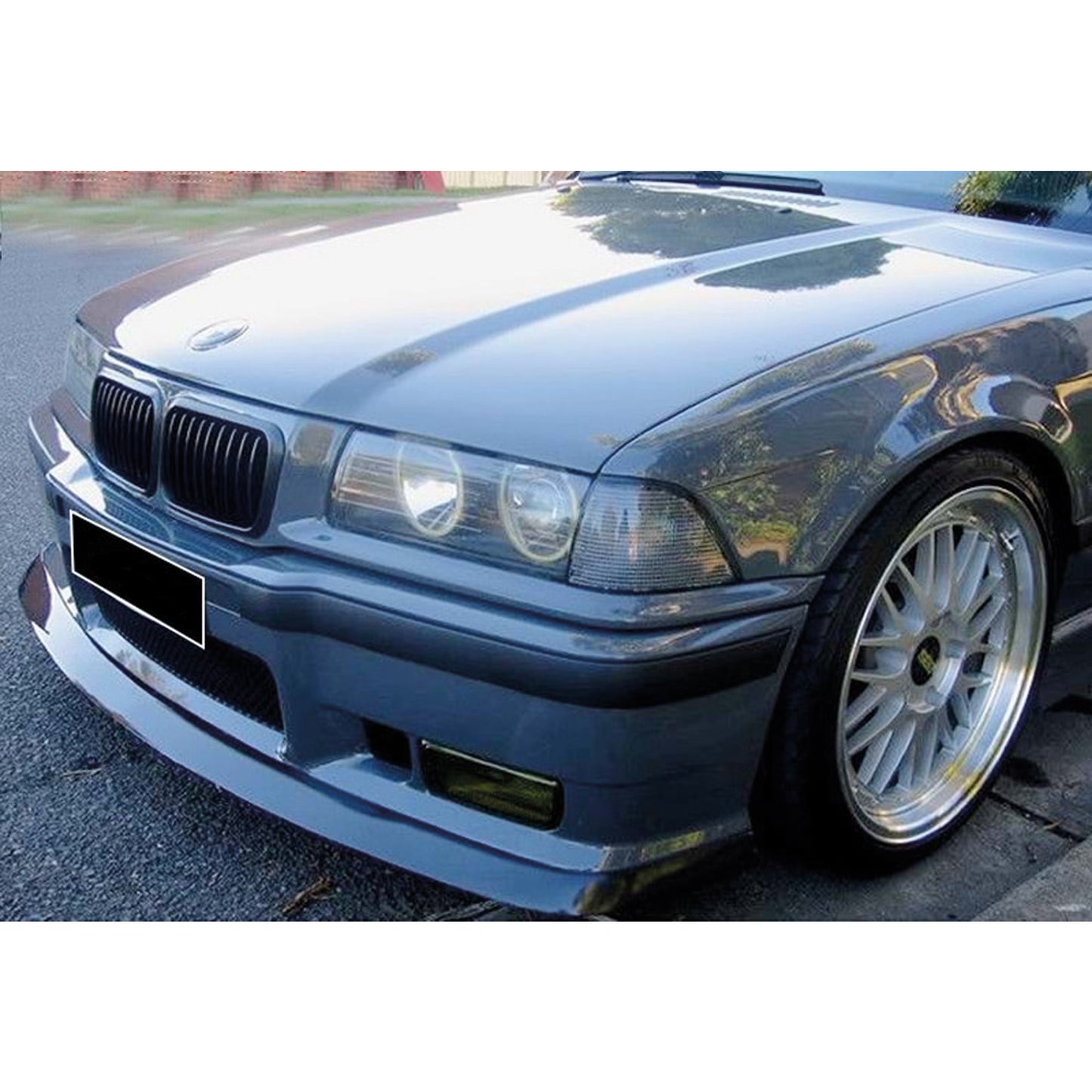 Autovision for BMW E36 M3 Front Bumper Lip Piano Black Vacuum 1990-2000