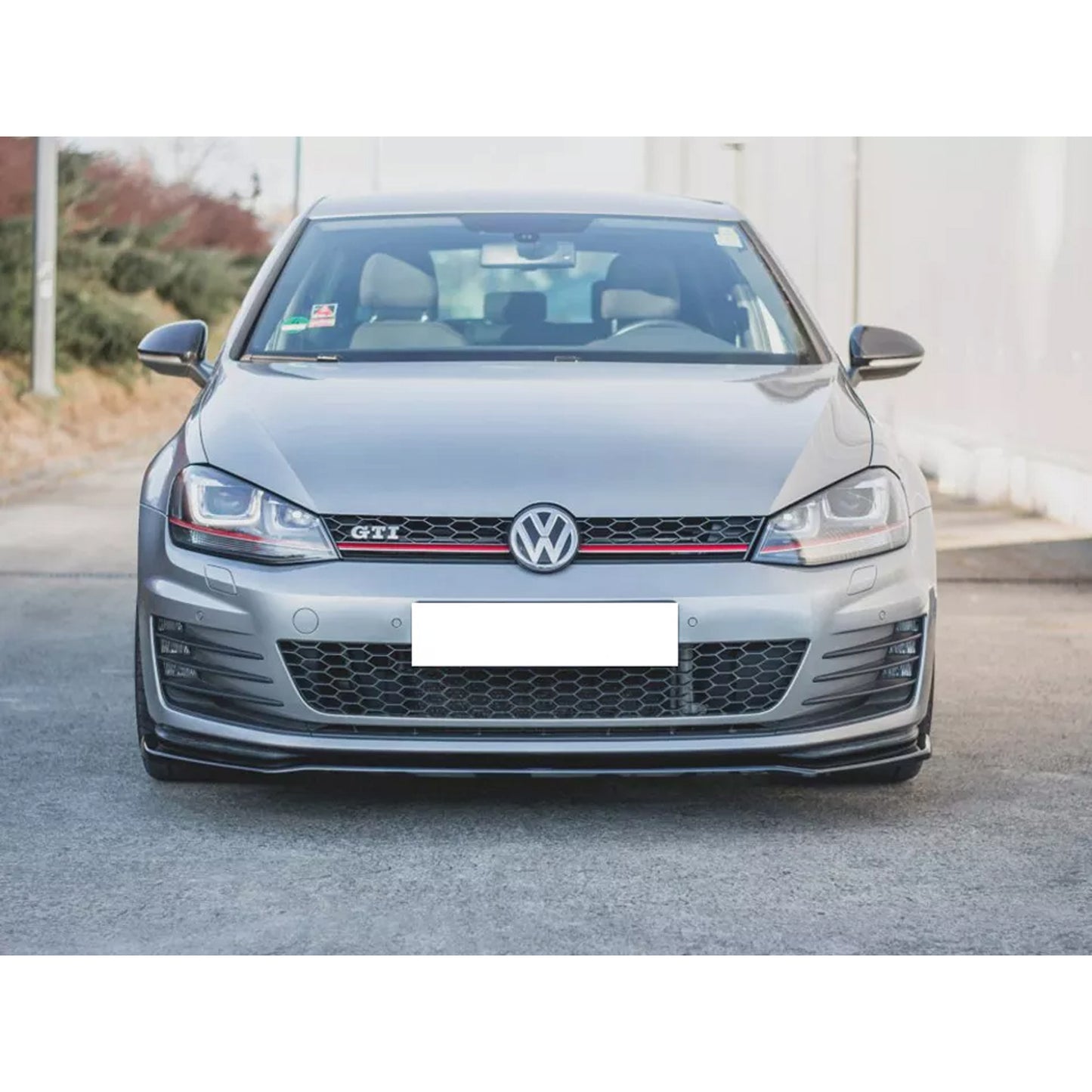 Autovision for Volkswagen Golf MK7 GTI 2013 2016 Front Bumper Lip Piano Black Vacuum