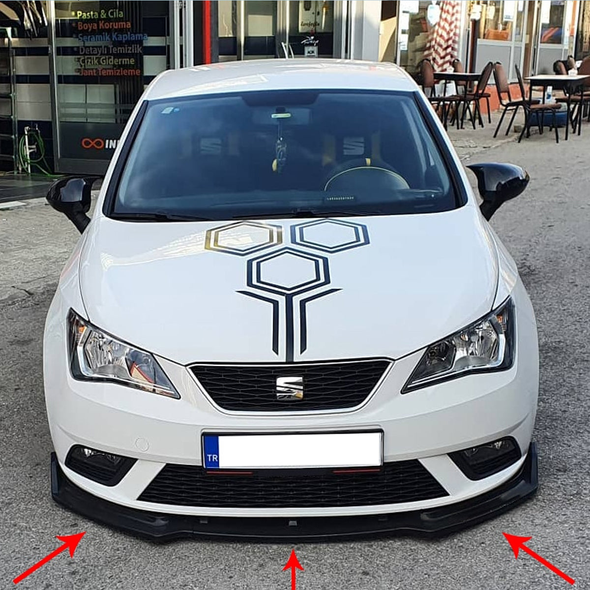 For Volkswagen VW Polo 2009-2017 3Pcs Front Bumper Lip All Cars Universal Model AutoVision