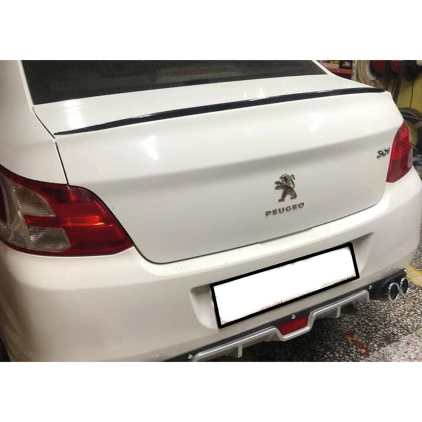 Aileron arrière pour Peugeot 301 2012 2019 en plastique dur ABS