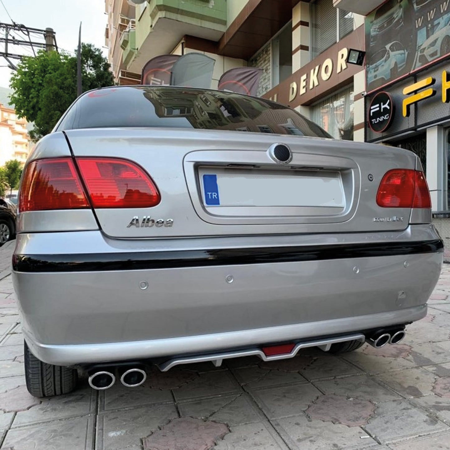 Rear Diffuser for UNI Type U Model Custom Style Car Styling Diffüser Rear Body Kit Spoiler Bumper Lip Splitter