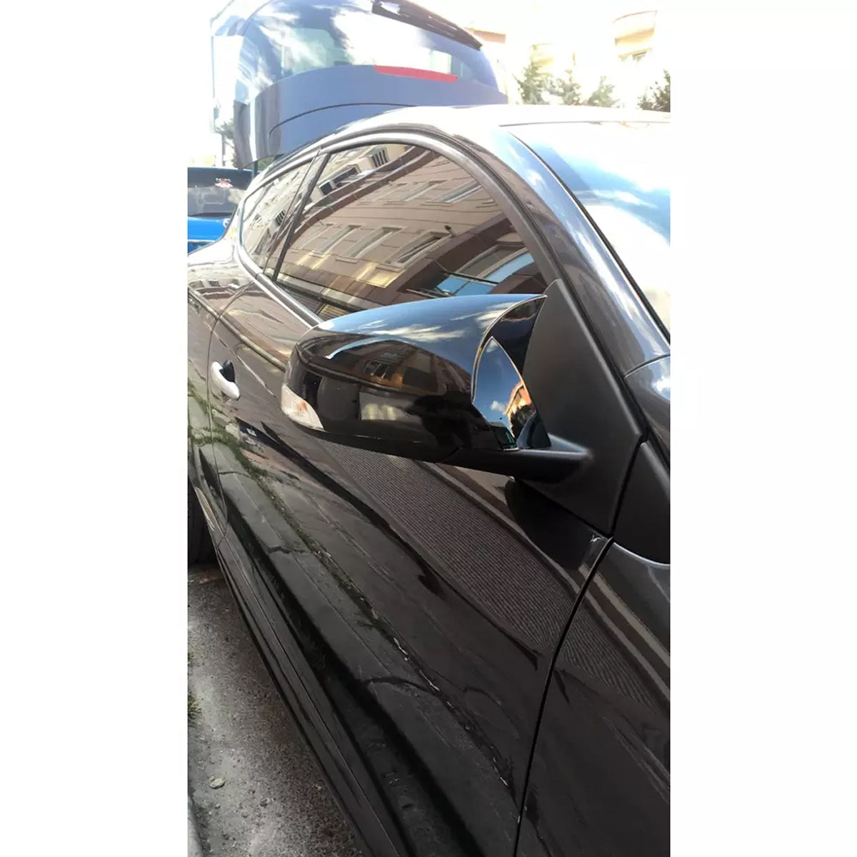 Mirror Cover For Renault Megane 3 2008 - 2016 Accessory Bright Black BAT MODEL