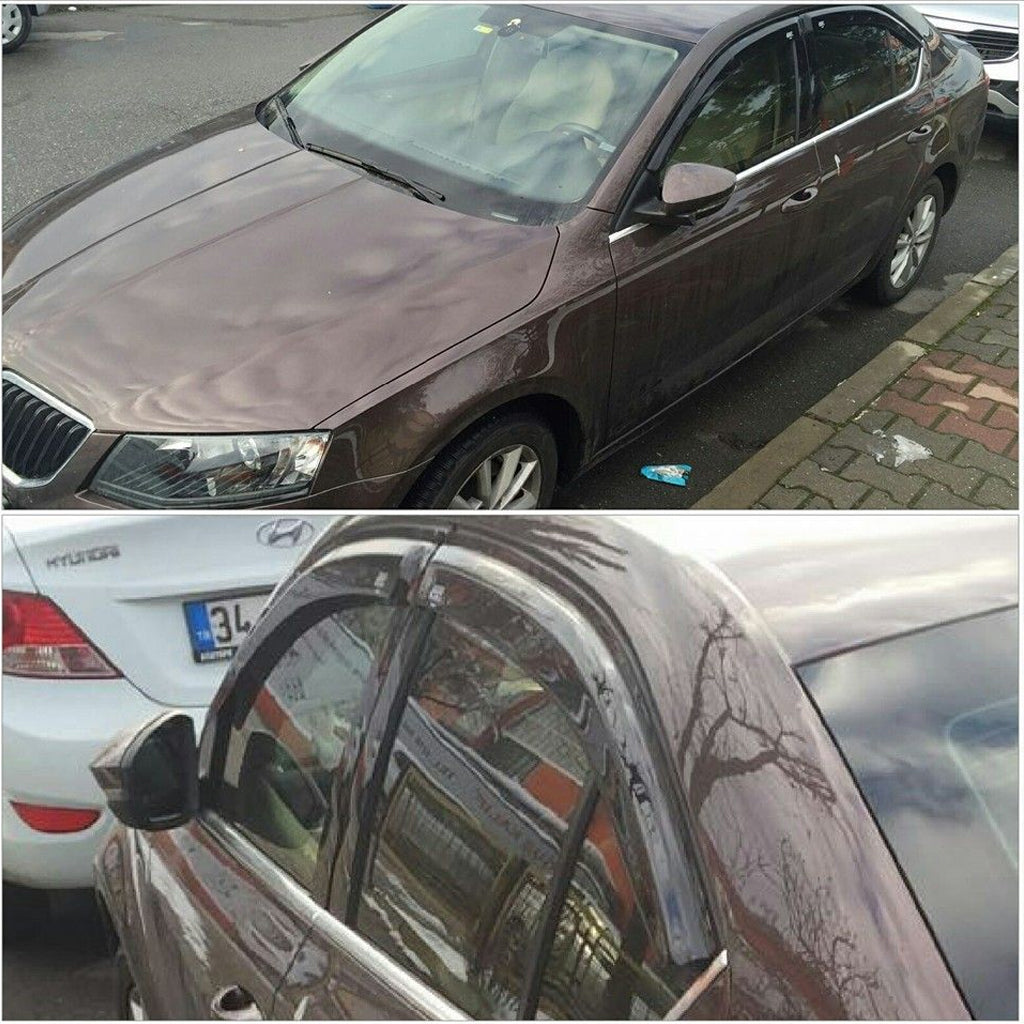 AutoVision Pare-brise pour Skoda Octavia 2013-2020 Déflecteur de vent de fenêtre Pare-pluie Pare-soleil Accessoires de pare-soleil
