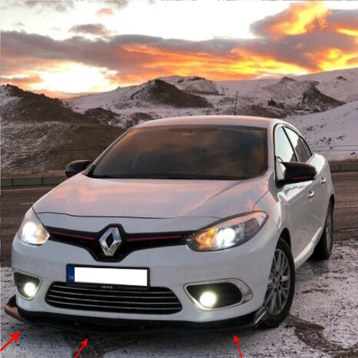 AutoVision FC Model 3Pcs Front Bumper Lip All Cars Universal Model