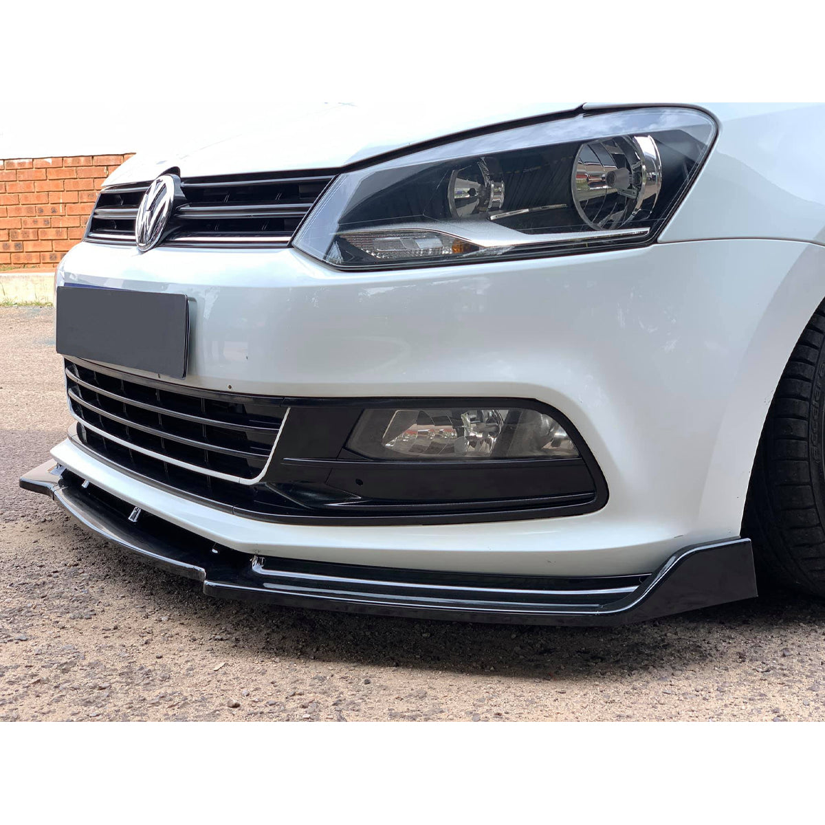 For Volkswagen VW Polo 2009-2017 3Pcs Front Bumper Lip All Cars Universal Model AutoVision