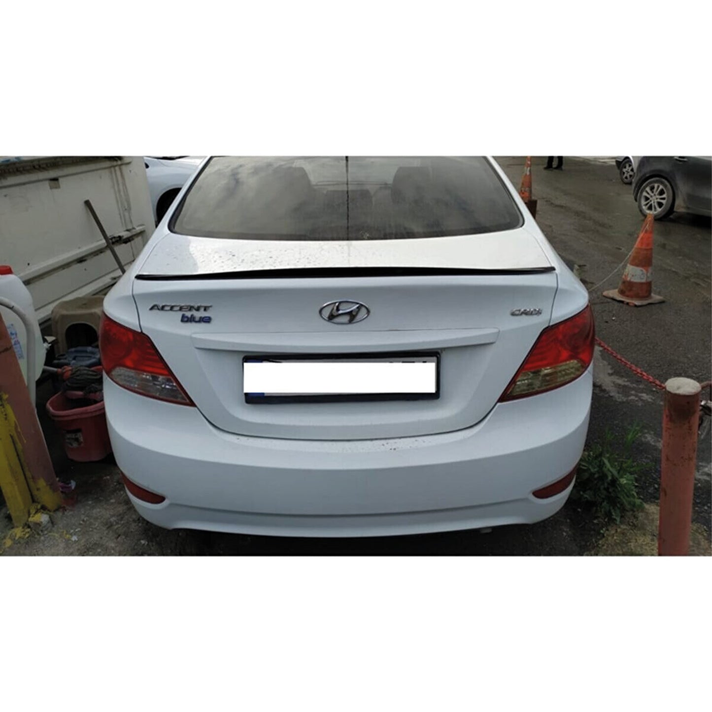 Rear Spoiler For Hyundai Accent Blue 2011 2018 ABS Hard Plastic