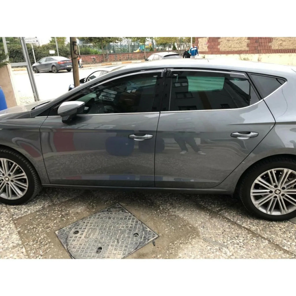 AutoVision Pare-brise pour Seat Leon MK3 2003-2020 Déflecteur de vent de fenêtre Pare-pluie Pare-soleil Accessoires de pare-soleil