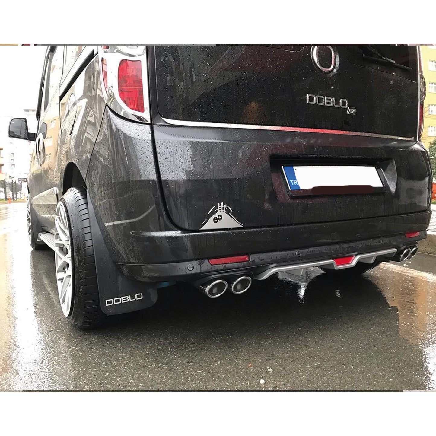 Rear Diffuser for UNI Type U Model Custom Style Car Styling Diffüser Rear Body Kit Spoiler Bumper Lip Splitter