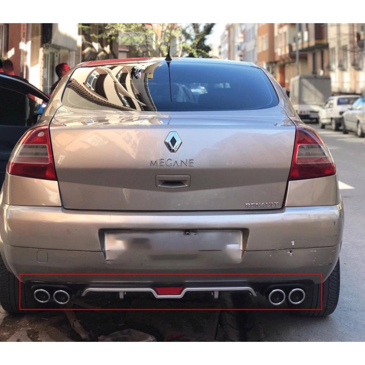 Rear Diffuser for UNI Type U Model Custom Style Car Styling Diffüser Rear Body Kit Spoiler Bumper Lip Splitter
