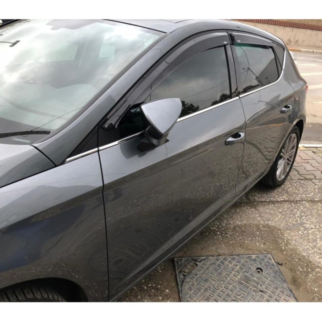 AutoVision Pare-brise pour Seat Leon MK3 2003-2020 Déflecteur de vent de fenêtre Pare-pluie Pare-soleil Accessoires de pare-soleil