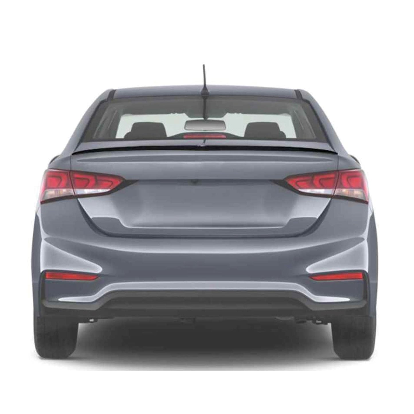 Rear Spoiler For Hyundai Accent Blue 2011 2018 ABS Hard Plastic