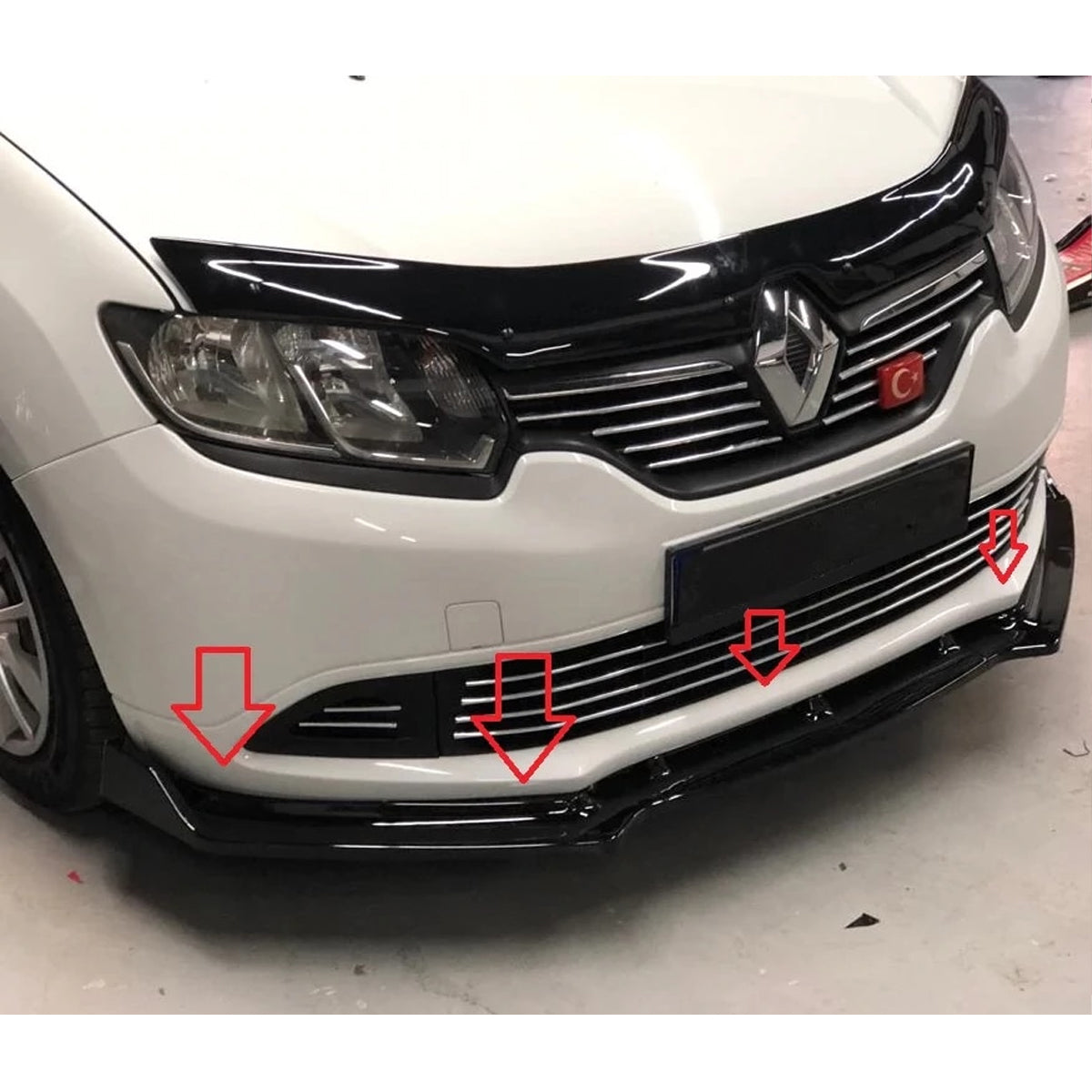 For Volkswagen VW Polo 2009-2017 3Pcs Front Bumper Lip All Cars Universal Model AutoVision