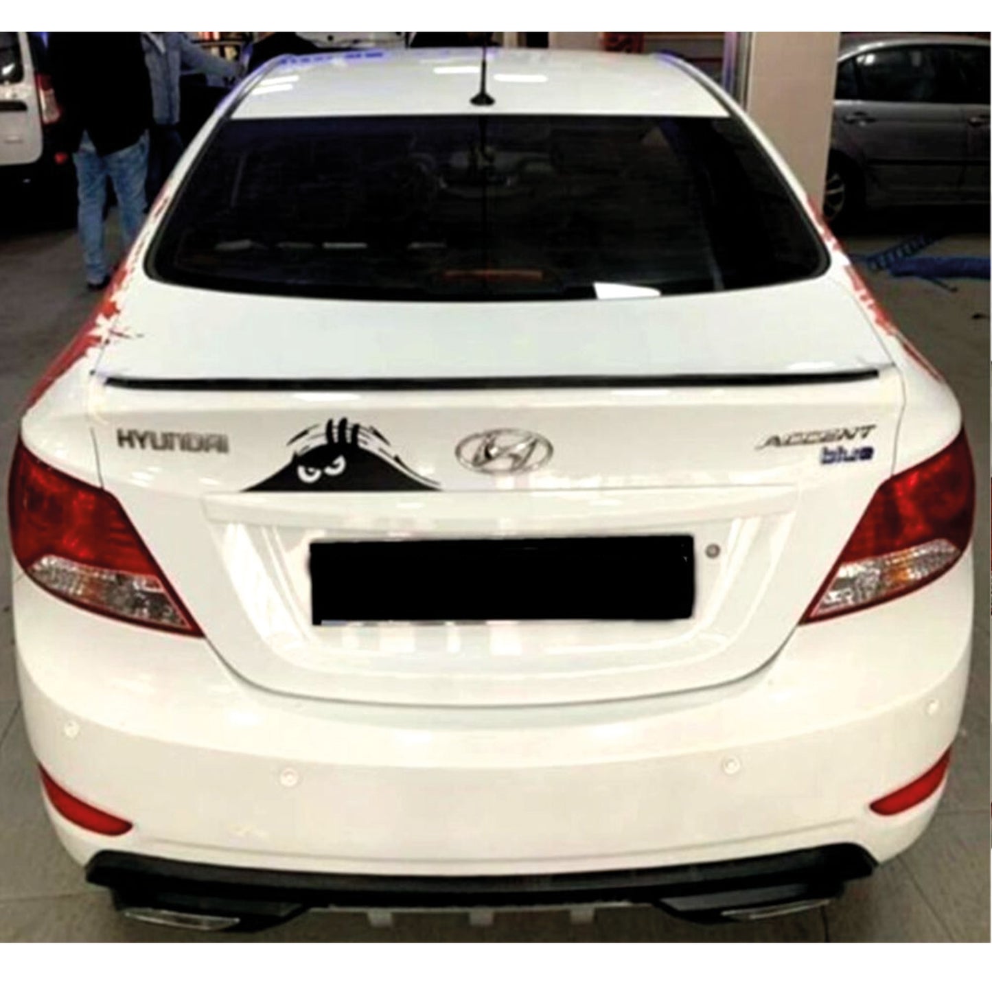 Rear Spoiler For Hyundai Accent Blue 2011 2018 ABS Hard Plastic