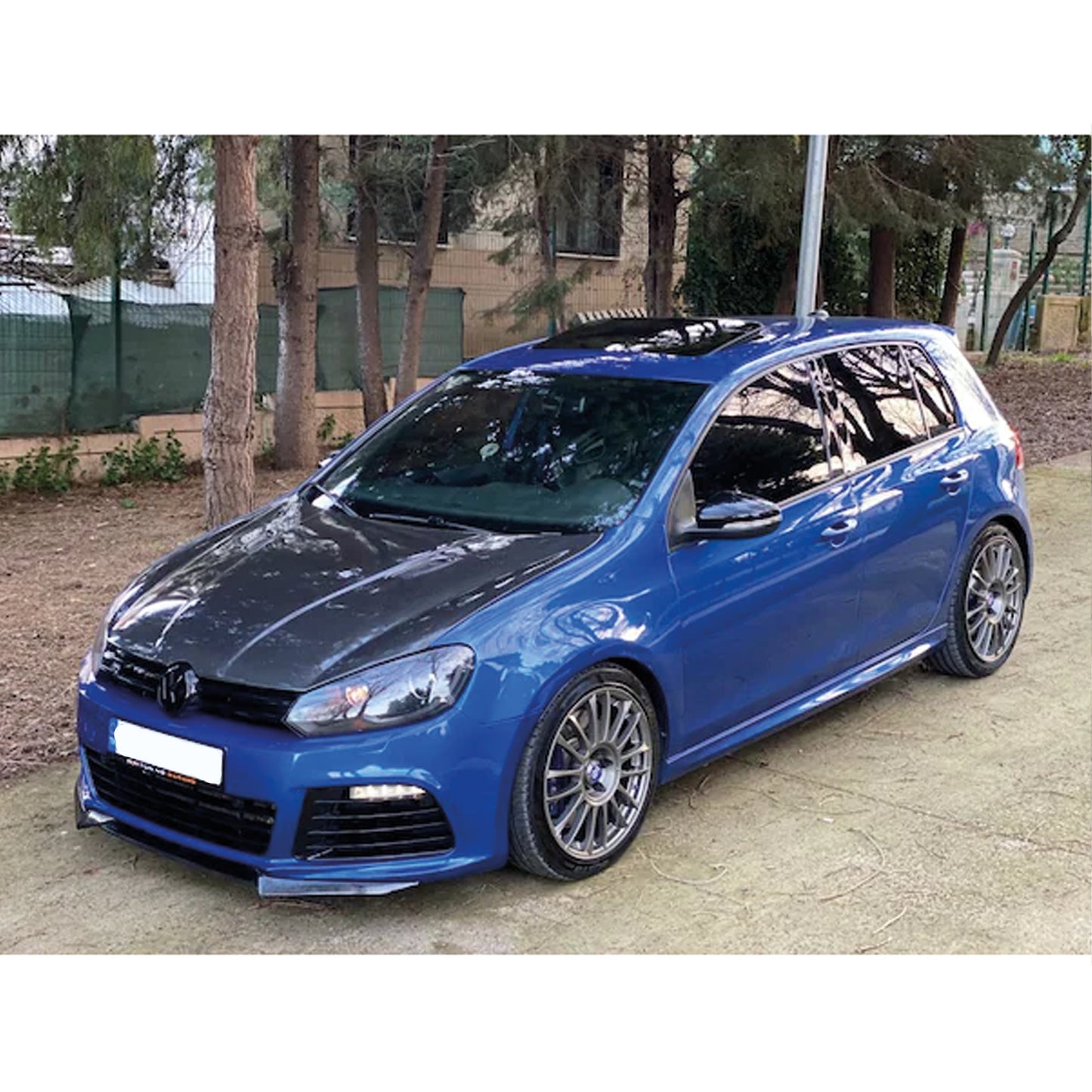 Autovision for VW Golf MK6 R 2008 2012 Front Bumper Lip Piano Black Vacuum